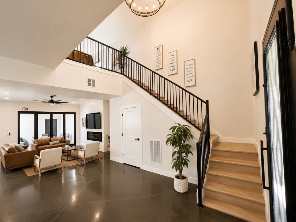 Main House Front Entrance - Two Level Home