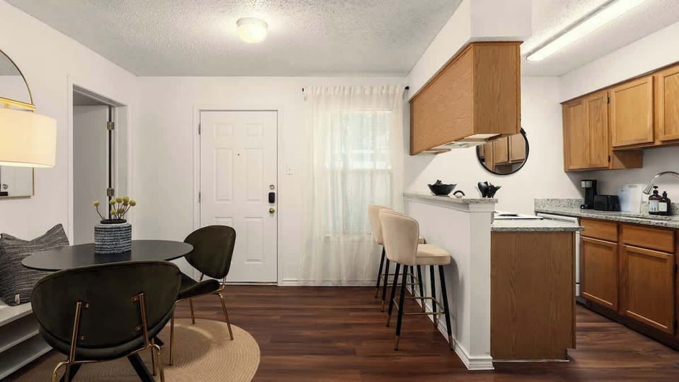 Open Living & Dining Space with Breakfast Bar