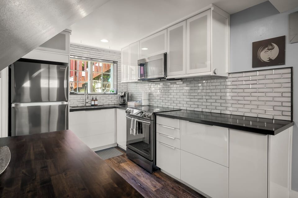 Cook your favorite meals in a fully equipped modern kitchen.