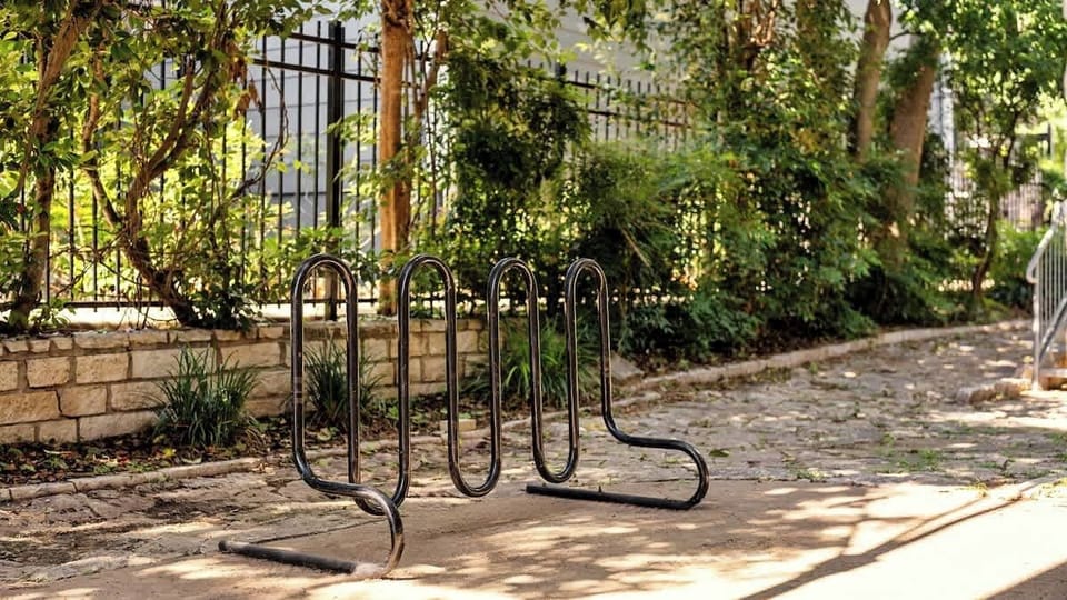 Convenient On-Site Bike Rack for Exploring the Neighborhood