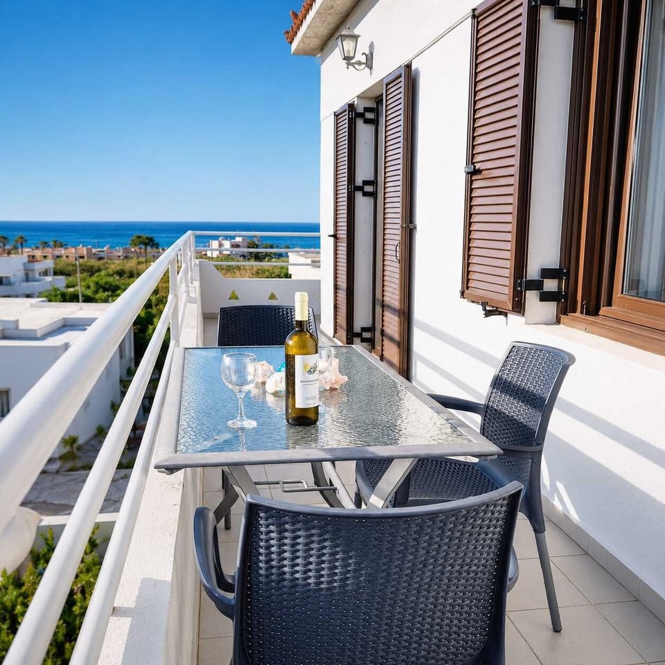 Private Balcony with Outdoor Dining and Sea Views