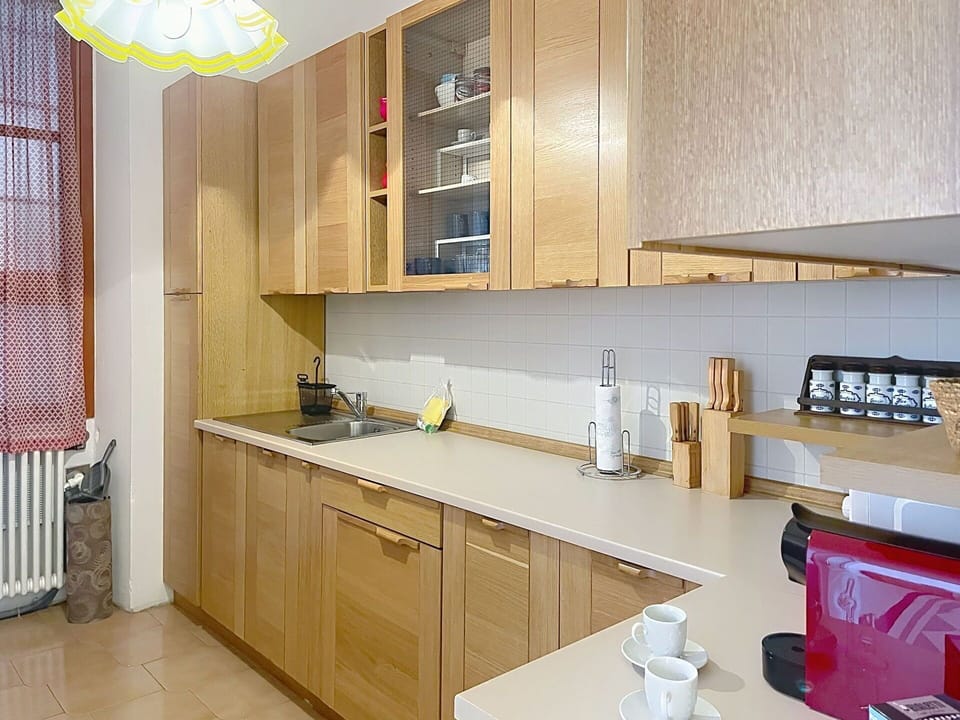 Kitchen, Furniture, Countertop, Cabinetry, Wood, Kitchen Appliance, Flooring, Interior Design, Cupboard, Kitchen Sink