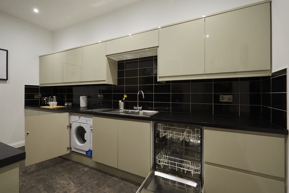Fully equipped kitchen with everything you need.