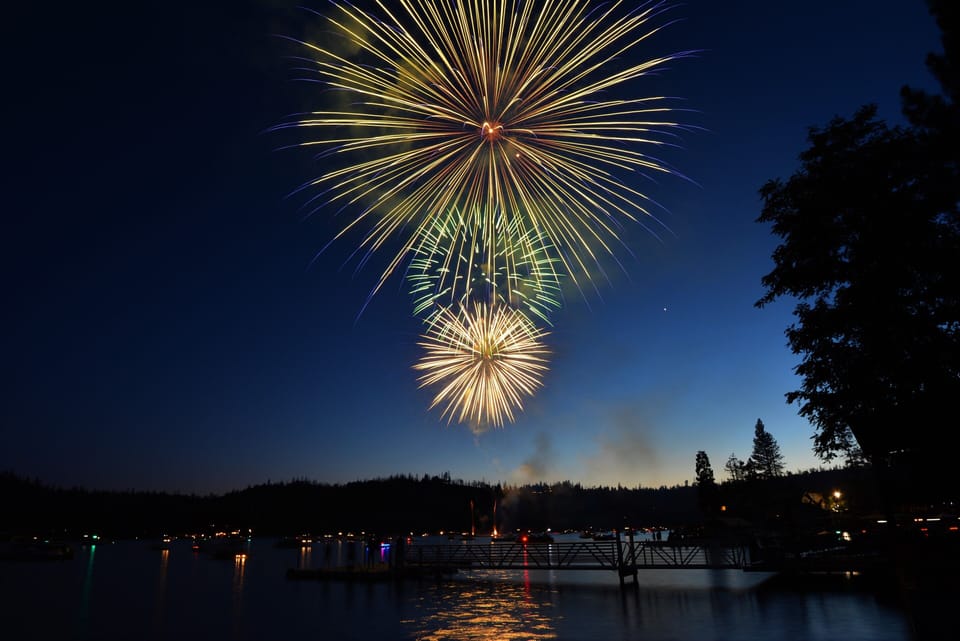 Fireworks on the lake