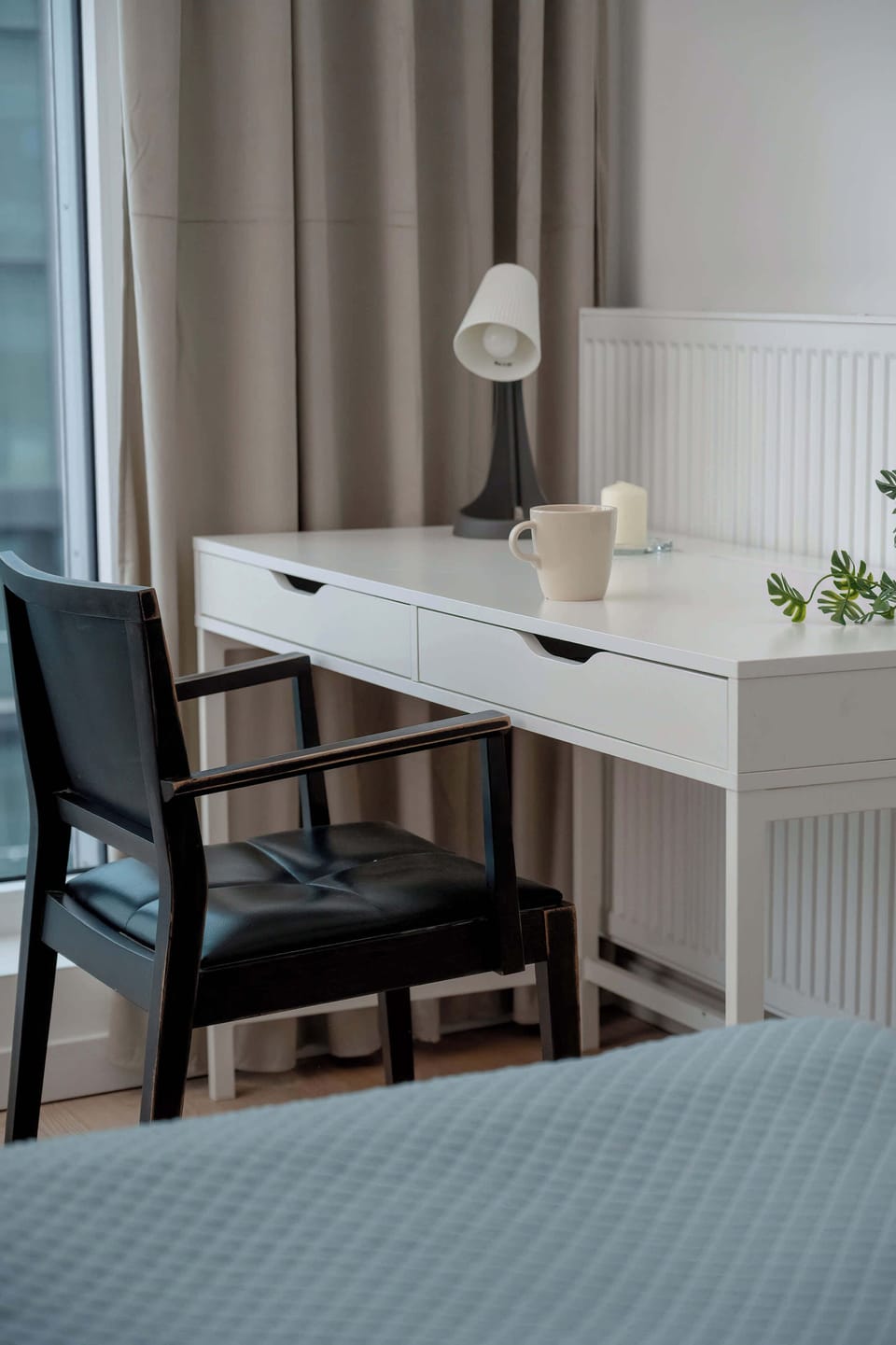 The bedroom features a luxurious double bed for a restful night's sleep.