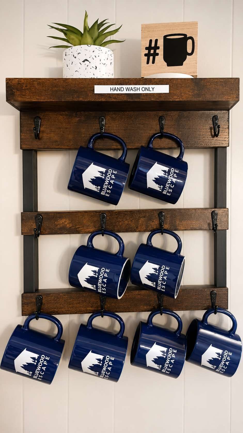 Coffee lovers, this one's for you. Enjoy your favorite morning brew in our custom Bluewood Escape mugs while planning the day's adventures.