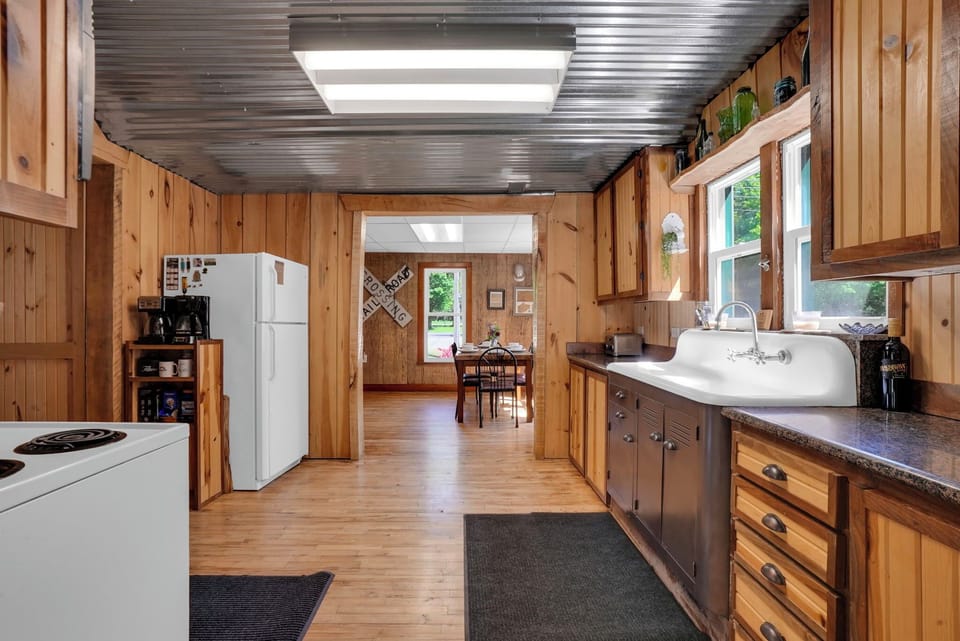 Kitchen with drip coffee and all the basics to make family meals