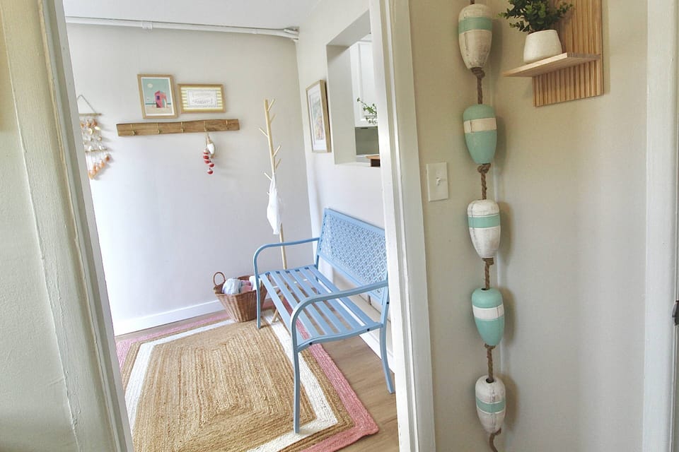 The back mud room offers the perfect place to grab a beach towel to head out or store your things when you come back from the days activities.