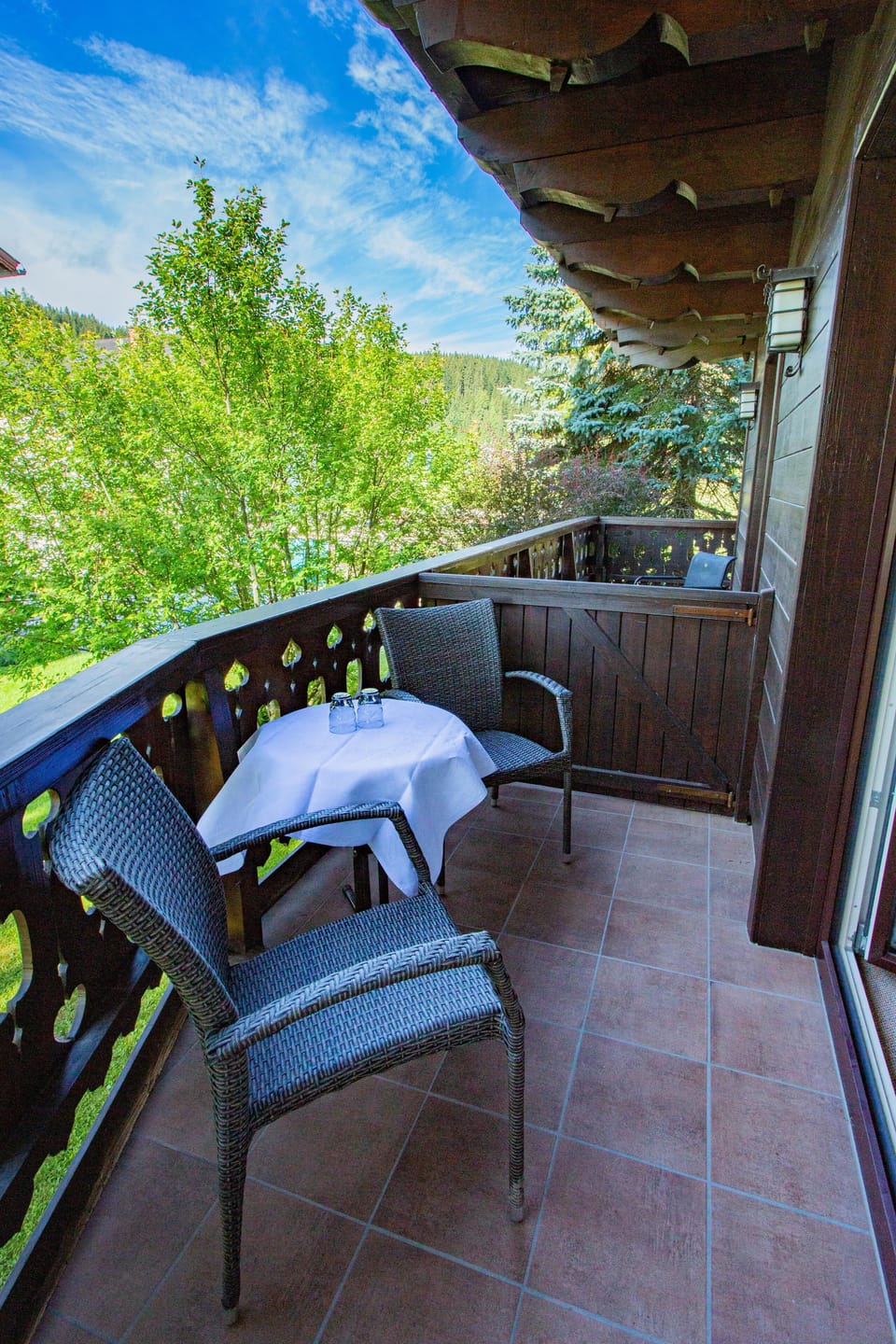 Balcony with seating