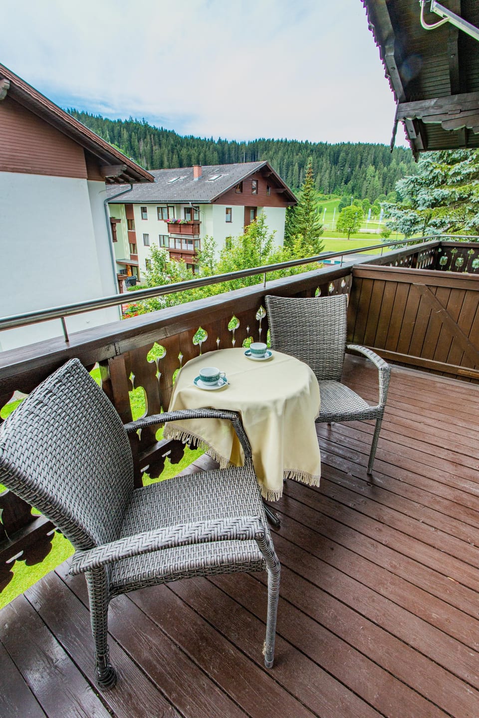 Balcony with seating
