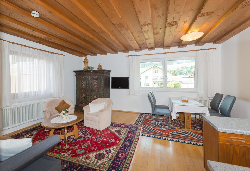 Living room and dining area