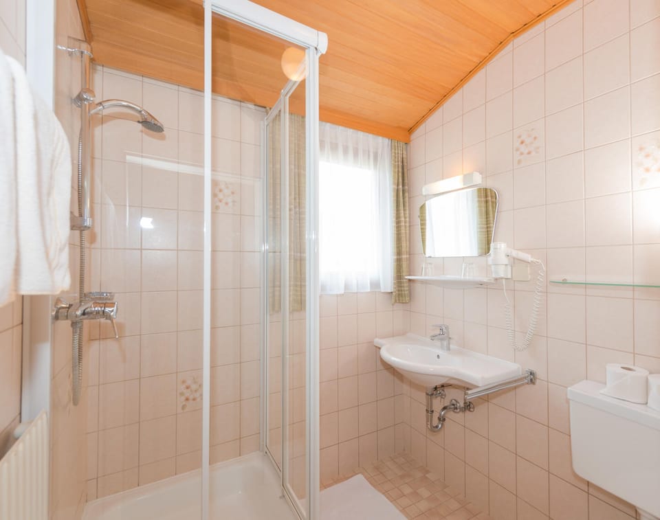Shower and toilet