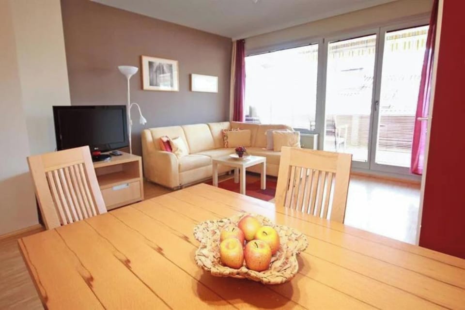 Dining area with a TV