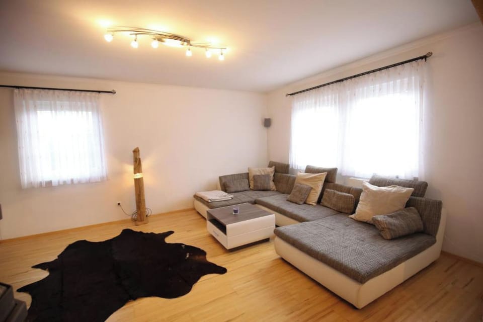 Living room with a sofa bed and a TV
