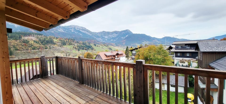 Terrace with a view of the mountains