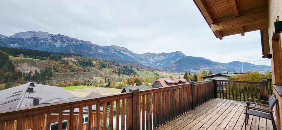 Terrace with a view of the mountains