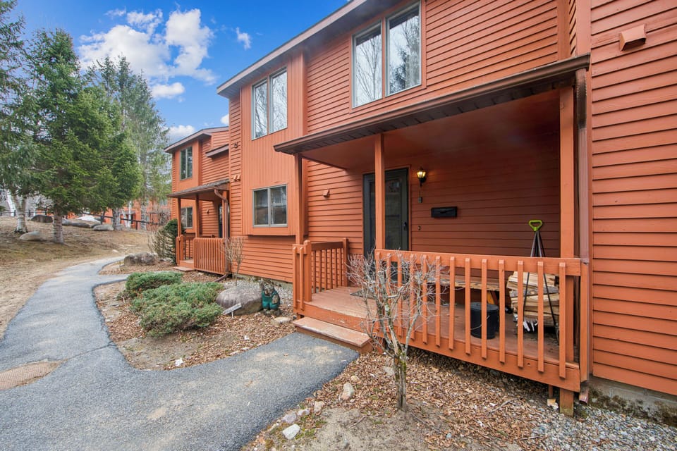 Welcoming mountain townhome entrance.