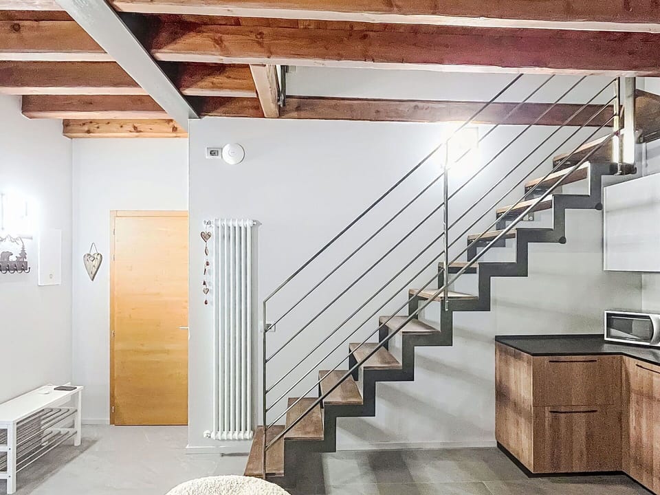 Stairs, Wood, Flooring, Floor, Interior Design, Handrail, Wood Flooring, Hardwood, Wood Stain, Metal