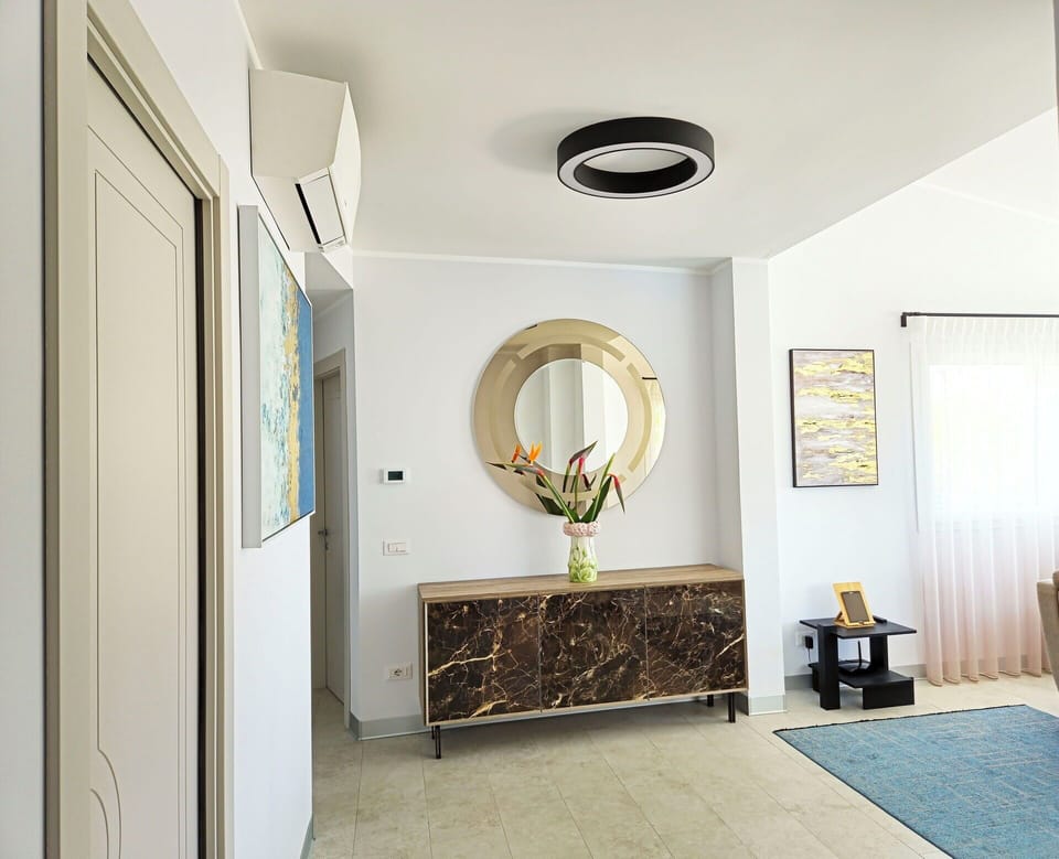 Interior Design, Ceiling, Flooring, Furniture, Lighting, Floor, Light Fixture, Room, Home, Home Appliance