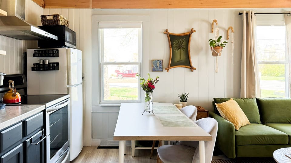 The kitchen features a killer induction stove… cook away!