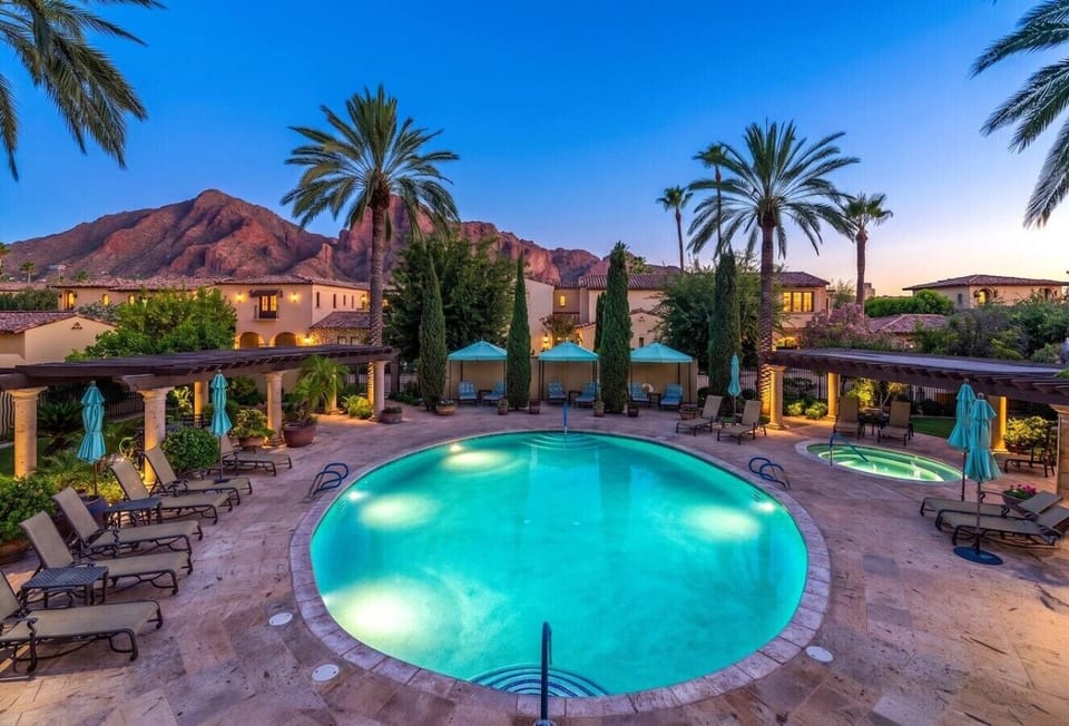 Just a short 2-minute walk from the home, guests can enjoy access to a quiet shared pool and hot tub nestled within an exclusive gated community of only 35 homes.