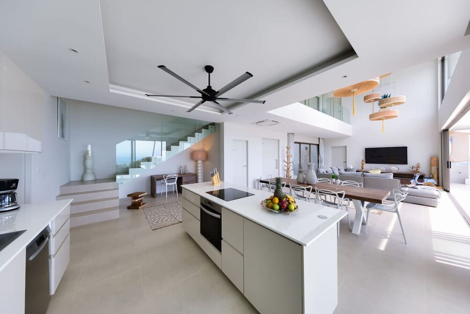 Designer Kitchen and Living Space - Villa Love Luxury Koh Samui Vacation Rental