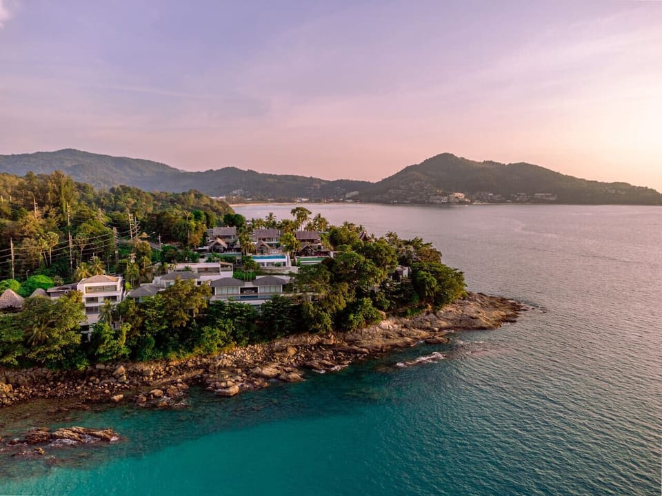 Hidden bay and pristine coastline steps from the luxury Phuket villa at Surin Beach