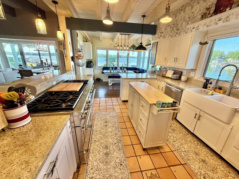 Fully stocked kitchen with everything you need. 