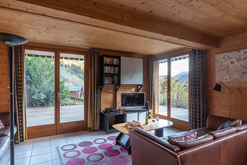 Lounge with great views and decking outside
