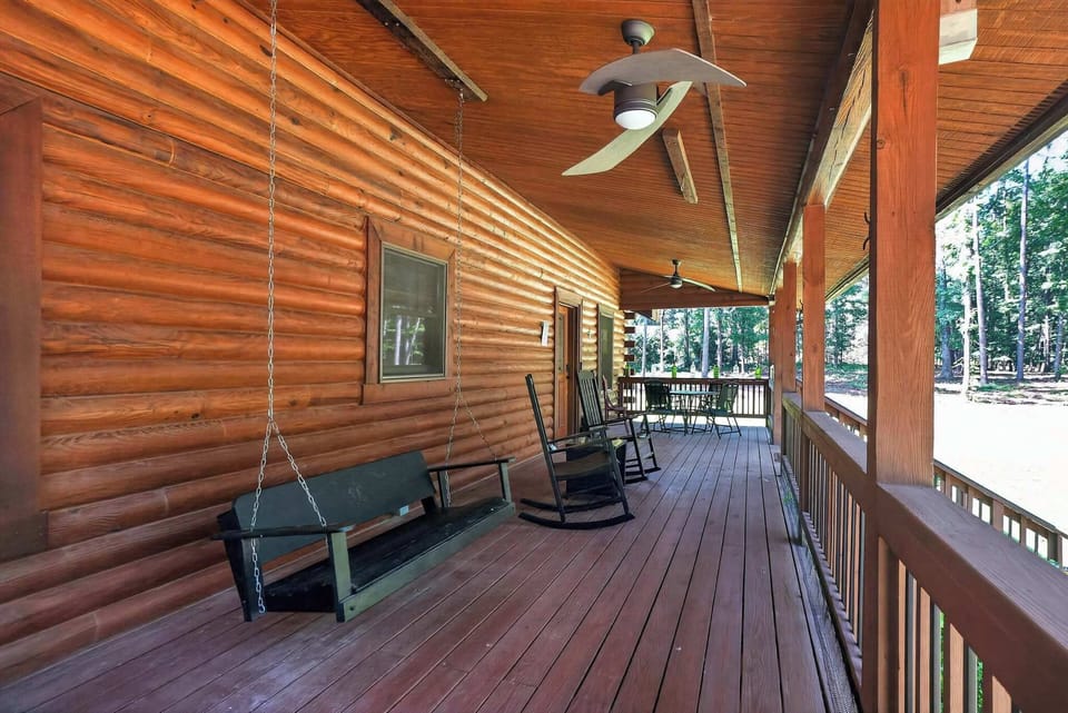 Start your mornings with coffee on the covered porch while enjoying the peaceful scenery.