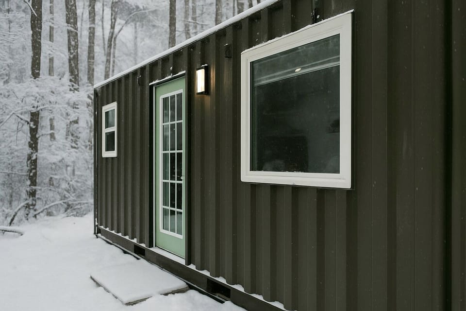 Secluded Cozy All-Season Semi Off-Grid Tiny Home Agritourism Farmstay with Private Nordic Spa Experience Near Simcoe, Norfolk County, Ontario Cabin in Lake Erie