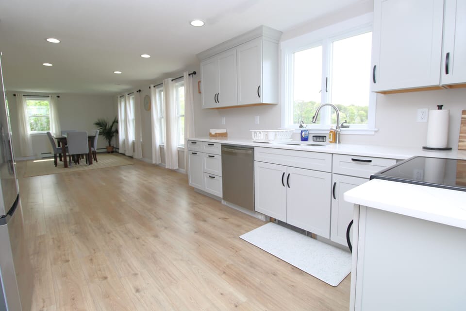 Kitchen with Dining in Background, All Marsh View