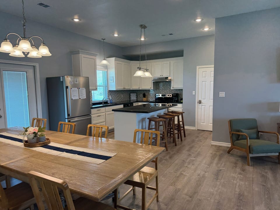 Open concept kitchen/dining area so everyone can gather together!  