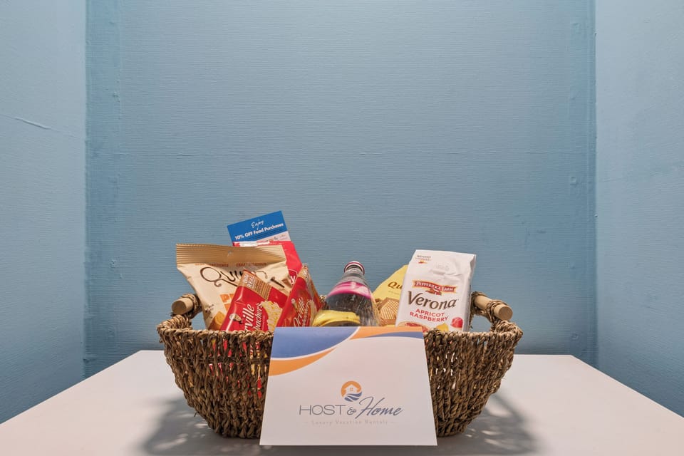 Enjoy a curated Welcome Basket!