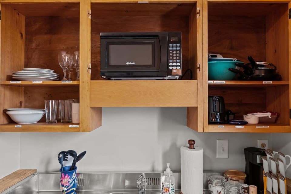 Fully stocked kitchenette 