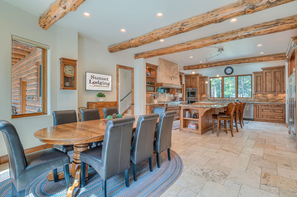 View from dining area into the kitchen