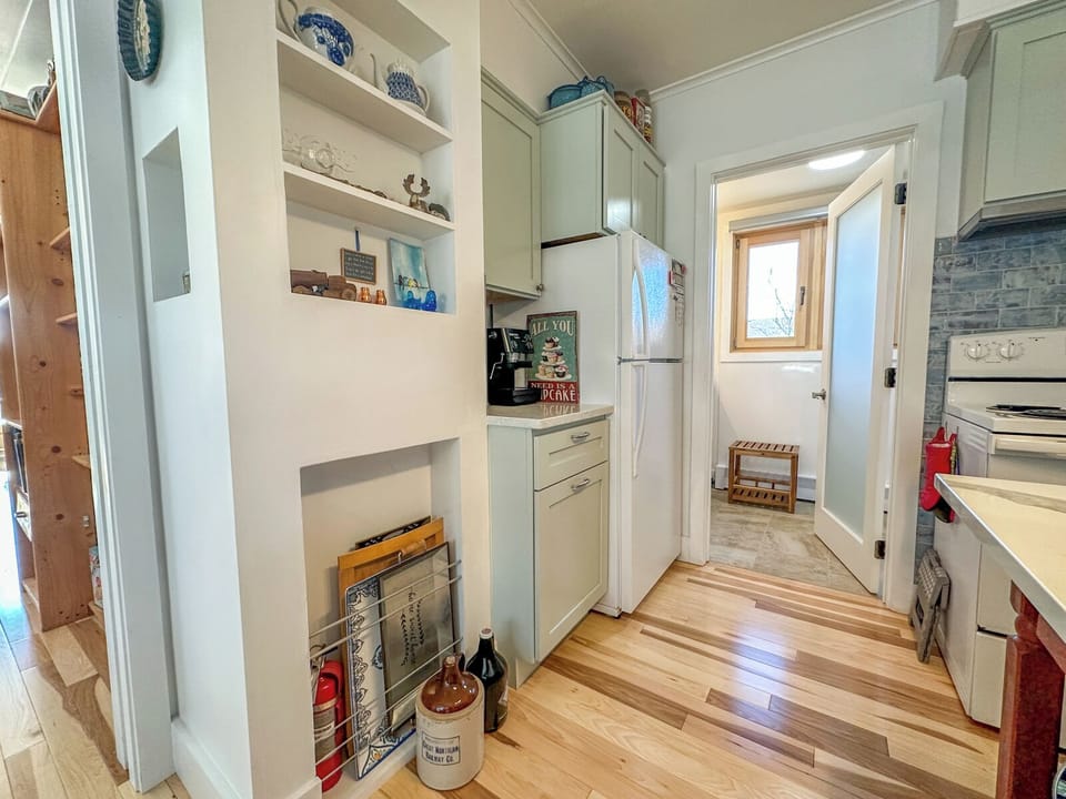 Doorway to bathroom off of the kitchen