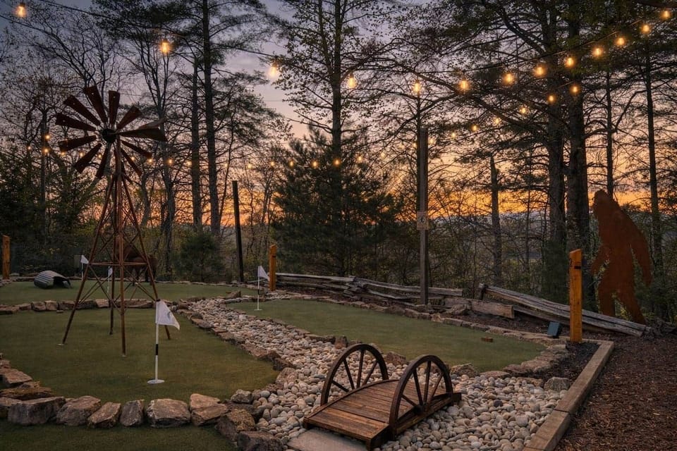 Private 6-hole mini golf with views, lights & mountain charm.