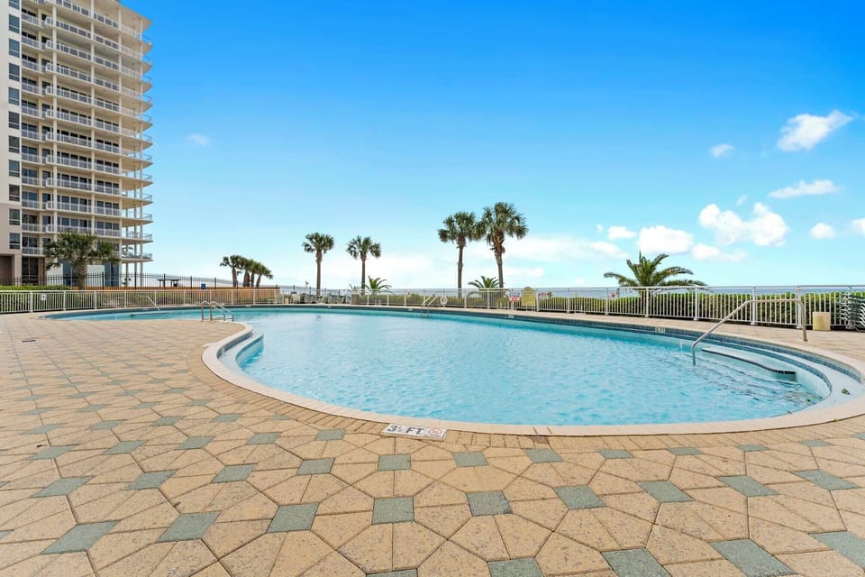 Beachfront community pool