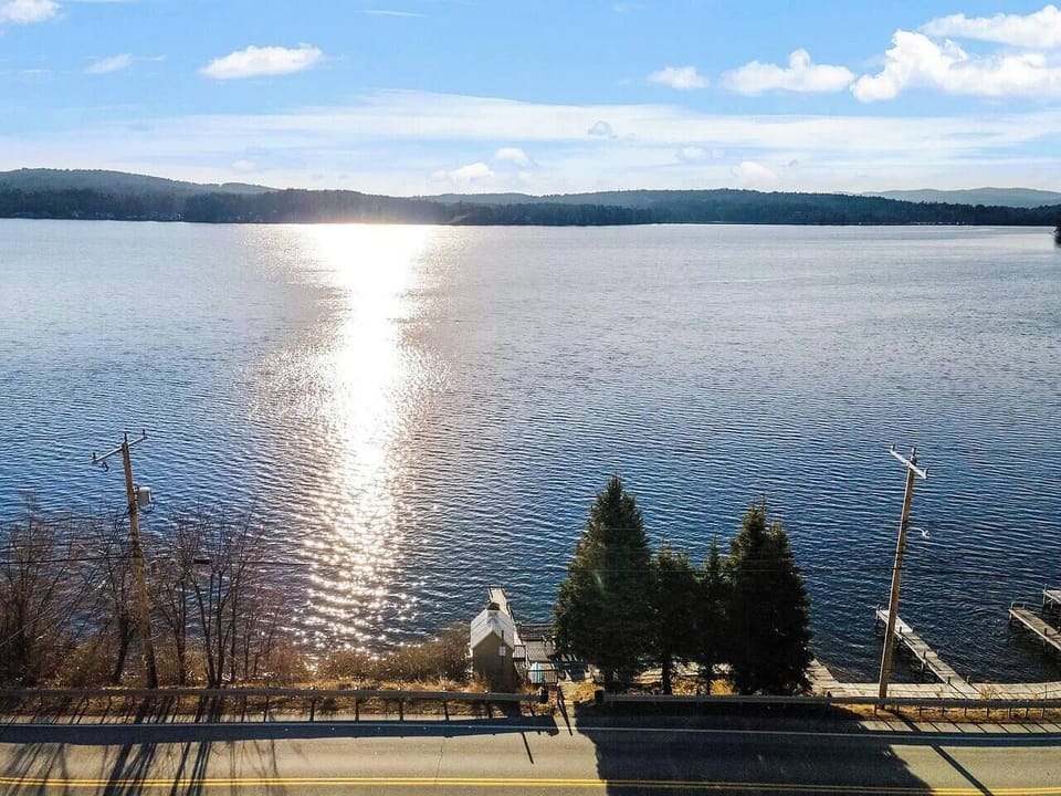 Lake Winnisquam with the distant Mountains