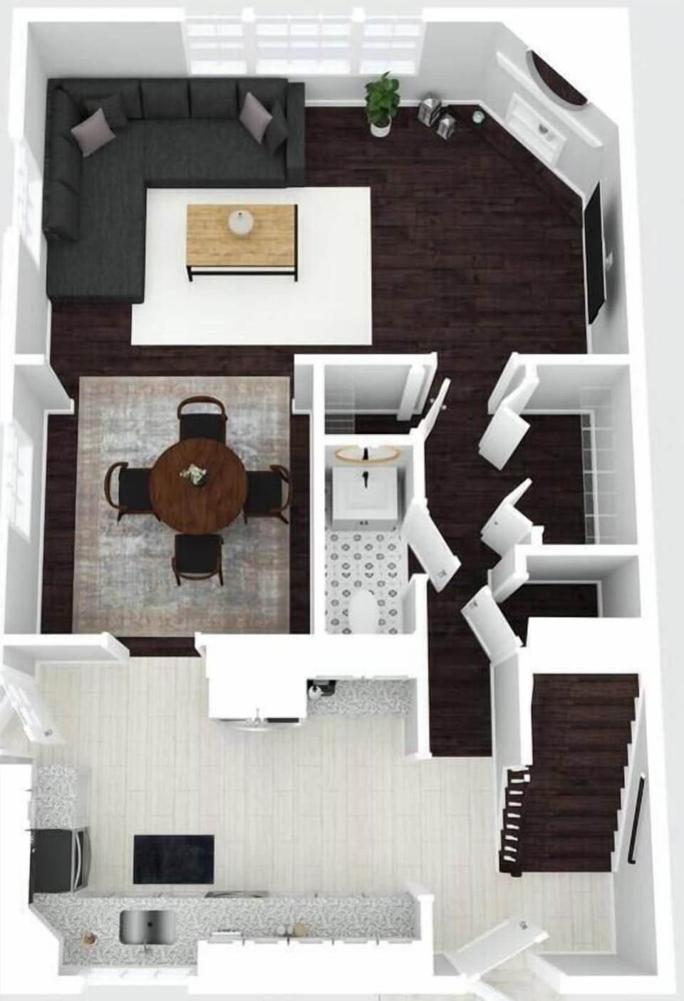 3D Floor Plan of the Main Level