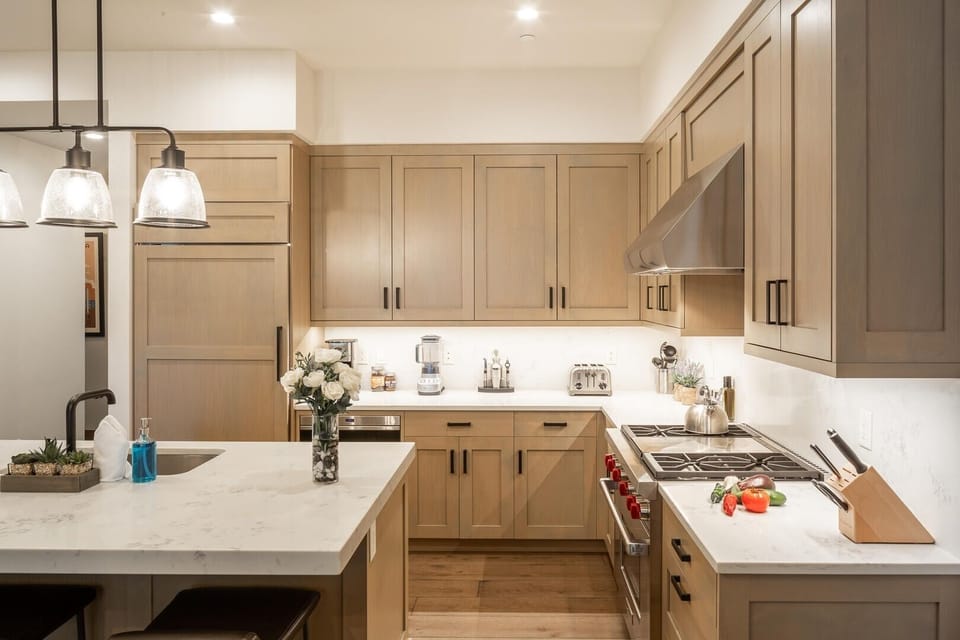 Indoors, Kitchen, Kitchen Island, Sink, Cooktop