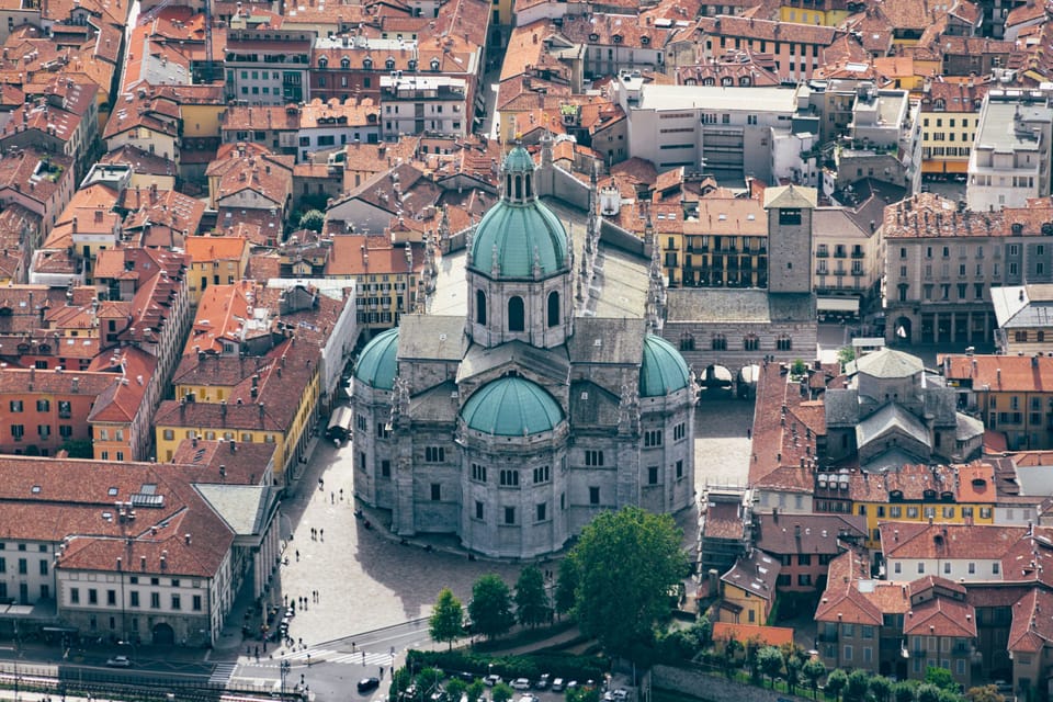 Aerial view of the historical center with the Duomo