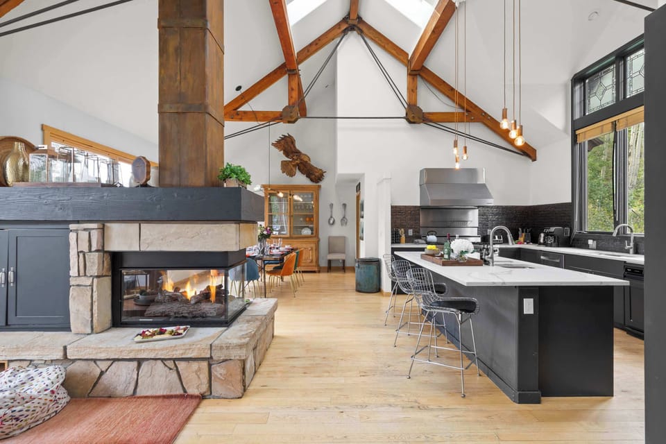 Kitchen and living area