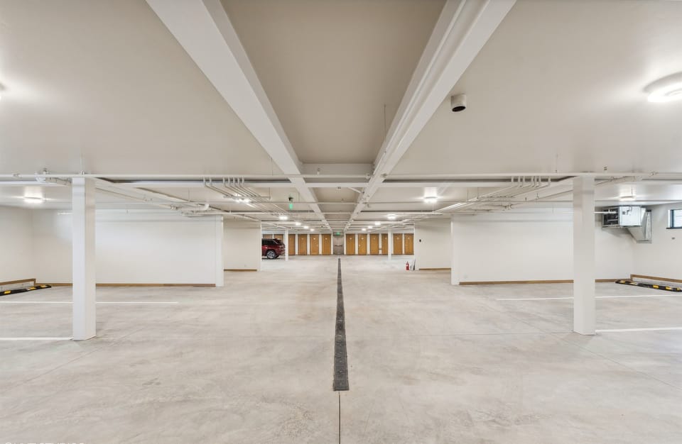 Covered parking garage for your convenience