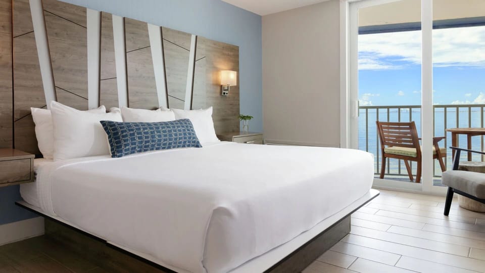 Wake up to ocean views and sip coffee on the balcony.