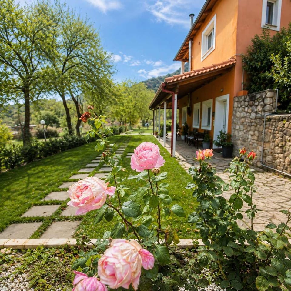 Blooming garden offering a peaceful mountain atmosphere
