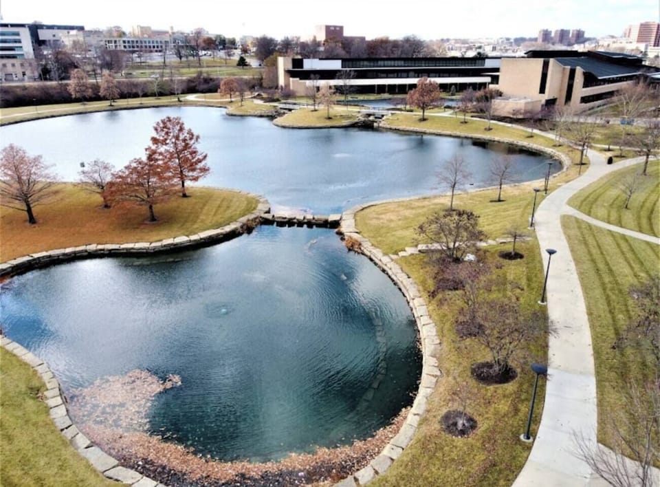 Pictured: Kaufman Legacy Park - 3 minute walk