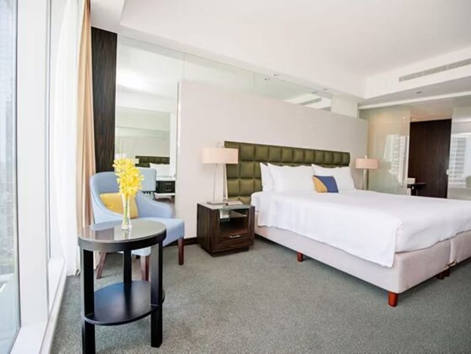 Bedroom. Interior and views may vary based on location and availability