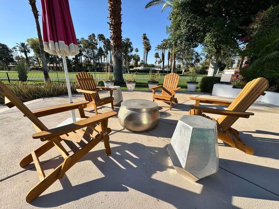 Outdoor sitting area perfect for gatherings